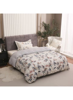 Buy Morand Printed 2-Piece Microfibre Single Duvet Cover Set 200 x 135 cm in UAE