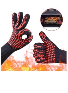 Buy High Temperature Heat Insulated Anti-Scald BBQ Gloves, for Microwave Oven and Grill in Egypt