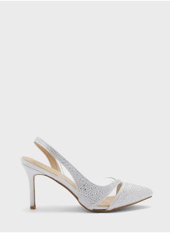 اشتري Diamante Stone And Clear Slingback Pump في السعودية