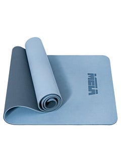 Buy 6mm Thick TPE Yoga Mat Non Slip - Versatile Exercise Mat with Strap Included, Gym Mat for Home Workout Mat - Ideal as Pilates Mat, Yoga Mat, Fitness Mat and Many Other Home Workouts - Blue Mist in UAE