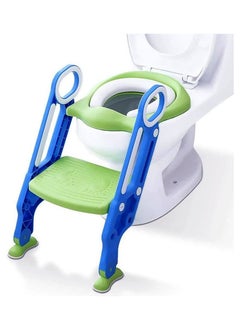 اشتري Kid's Potty Toilet Trainer Seat with Step Ladder Adjustable Baby's Toddler Toilet Seat في الامارات