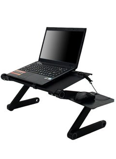 اشتري Portable Adjustable Laptop Pc Computer Notebook Table Desk Stand Folding Breakfast Bed Couch Tray Book Holder Approx. Expand(480X260x490mm)(L x W x H) Black في الامارات