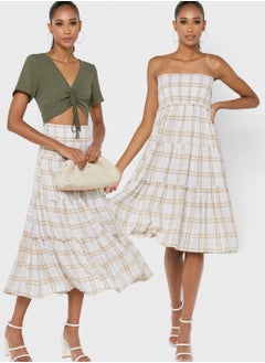 Buy Checked Ruffle Skirts in UAE