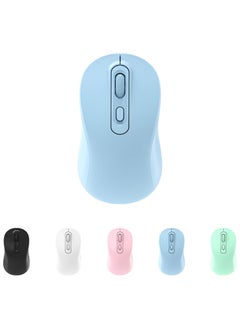 Buy Wireless Mouse 2.4G with USB Mini Receiver, Rechargeable Type-C Silent Mouse, 800/1200/1600 DPI Optical Tracking Mouse for PC/Mac/Laptop/Ipad (Blue) in UAE