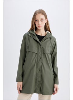 اشتري Woman Regular Fit Hooded Raincoat في مصر