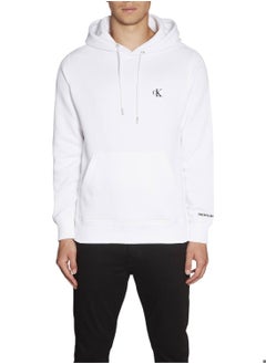 Buy Men's Fleece Hoodie - Cotton Blend, White in UAE