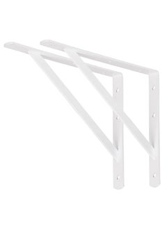 Buy Shelf Bracket 2pcs (50.8 x 33.02 x 3cm), Heavy Duty Metal Soild Shelf Support Corner Brace Joint Right Angle Bracket (White, 20"x13") in UAE