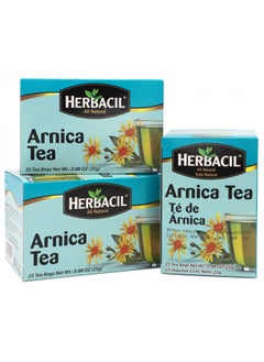 Buy Herbacil Arnica Tea, Caffeine-Free, 3-Pack, 0.88 Oz, 25 Tea Bags per Box (75 Tea Bags) in UAE