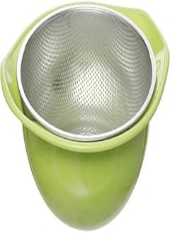 Buy Stainless Steel 2 Piece Spaghetti Strainer with 10" Plate, Green in Egypt