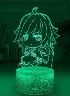 Buy Giyu Tomioka Light Demon Slayer Kimetsu no Yaiba USB 3D Night Lamp Bedroom Decor in UAE