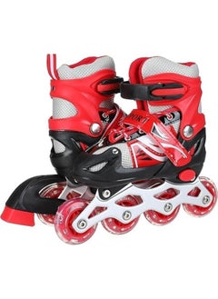 Buy Generic Skating shoes single row - adjustable roller skate shoes, fuchsia size38-35 red in Egypt