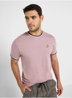 Buy MENS CREW NECK TEE WITH RIBBED in UAE