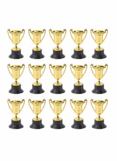 اشتري 20 Pcs Kids Reward Trophy Plastic Small Prize Cup Children with Base Golden في الامارات