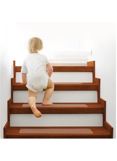 Buy 24Inx4In Clear Stair Treads Non Slip pad for Wooden Steps  15 Pack, Anti Slip Stair Grips for Wood Floors, Indoor no trace Non Skid Tape for Kids Elders and Pets, reusable Non Skid Tape in Saudi Arabia