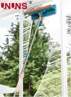 Buy Window Glass Cleaning Mop,2 In 1 Shower Squeegee With Extension Pole,Telescopic Window Washing Equipment With Bendable Head,Glass Cleaning Tools For Indoor/Outdoor High Window in UAE