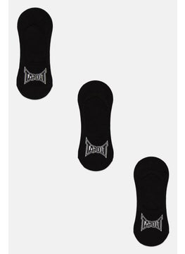 Buy Men 3 Pairs Invisible Socks, Black in UAE