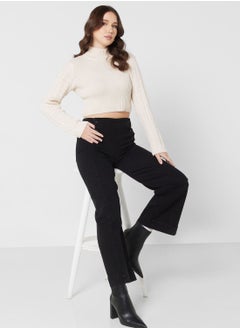 Buy High Neck Crop Sweater in UAE