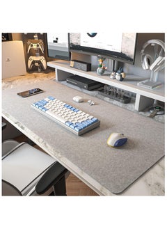 Buy Non-slip Felt Desk Mat, Extra Large Felt Mouse Pad, Light Grey in Saudi Arabia