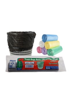 Buy 20 gallon garbage bag, small size, Black, 45 bags * 10 rolls in Saudi Arabia