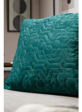 Buy Velvet Throw Pillow Cover 50 L x 50 W cm, Green in UAE