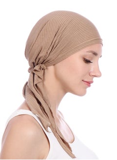 اشتري Women Hijab Undercap Islamic Muslim Under Hijab Cap Back Closure Fashion Solid Color Hijab Jersey Headband Inner Under Scarf Hat Hijab Cap with Tie Head Wrap Hat for Women Girls في الامارات