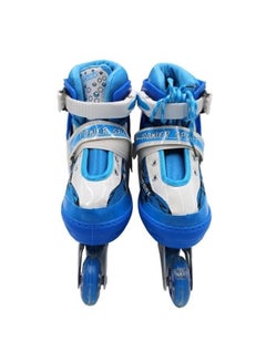 Buy Inline Adjustable Roller Skating Shoes For Kids Power Sports Blue Medium (35-38) in UAE