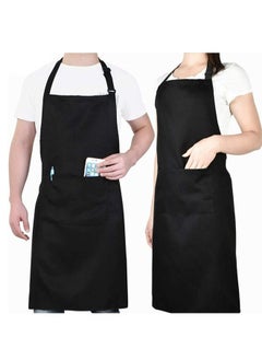 Buy Kitchen Apron, Waterproof Aprons For Women Men, Adjustable with Convenient Pocket Durable Kitchen Cooking Apron, Perfect for Home Restaurant Craft BBQ Coffee House, Oil Proof, Cleaning, Gardening in Saudi Arabia