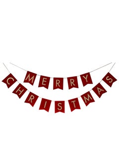 Buy Gold Foiled Red Velvet Festive Bunting in UAE