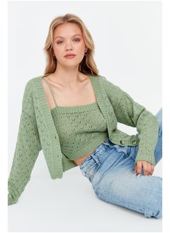 Buy Cardigan - Green - Regular fit in Egypt