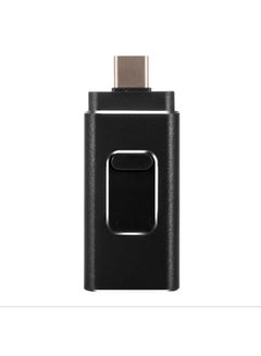 اشتري 8GB USB Flash Drive, Shock Proof 3-in-1 External USB Flash Drive, Safe And Stable USB Memory Stick, Convenient And Fast Metal Body Flash Drive, Black Color (Type-C Interface + apple Head + USB) في السعودية