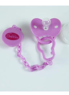 Buy Bubbles pacifier with chain - rose 0-3m in Egypt