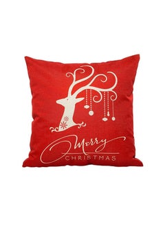 Buy Cushion Cover Red/Beige 45x45centimeter in UAE