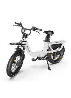 Buy Baicycle Electric Bike , Foldable bike,with 15.3Ah Removable Battery, 32Km/h Commuting Electric Mountain Bike with 750W Brushless  Motor,APP Control7-Speed 20" Tires and Front Fork Suspension White in UAE