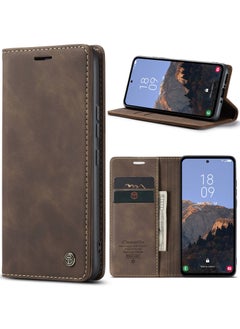 Buy CaseMe Samsung Galaxy A54 5G Case Wallet, for Samsung Galaxy A54 5G Wallet Case Book Folding Flip Folio Case with Magnetic Kickstand Card Slots Protective Cover - Coffee in Egypt