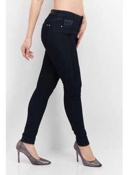 اشتري Women Skinny Fit Washed Stretchable Denim Jeans, Dark Blue في الامارات