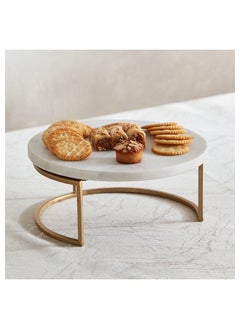 Buy Bianca Pedestal Platter 23x10x23 cm in Saudi Arabia