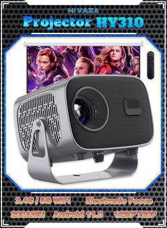 Buy LCD Projector - Support 4K - Portable Projector with Remote Control - 5G Wifi and Bluetooth - Electric Focus - Mobile Home Theater - Movie Projector Compatible with Android/iOS/Windows/TV Stick/PC in Saudi Arabia