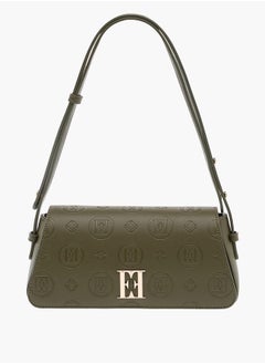 اشتري Monogram Embossed Shoulder Bag with Flap Closure في الامارات