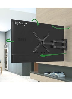 اشتري Long Tv Wall Mount, 13-65 Inch Full Motion Articulating - 4 Movement Flat/Curved Screen Bracket, Holds Up To 79Lbs, Extremely Extendable في الامارات