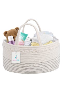 اشتري luxury little Baby Diaper Caddy Organizer - Rope Nursery Storage Bin for Boys and Girls - Large في الامارات