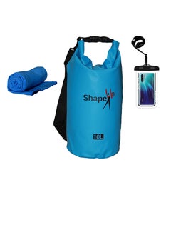 اشتري Waterproof Marine Dry Bag PVC 500 Tarpaulin Diving 10L Roll Top Dry Floating Waterproof Sack Keep Gear Dry for Beach Fishing Kayaking Rafting Boating Swimming Camping Hiking Towel & Phone Case في الامارات