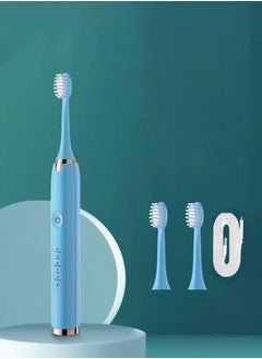 Buy Rechargeable Sonic Electric Toothbrush High-frequency Vibration IPX6 Waterproof Power Toothbrush 5 Modes Adjustable and Smart Electric Toothbrush with 3 Detachable Soft-bristle Brush Heads in Saudi Arabia