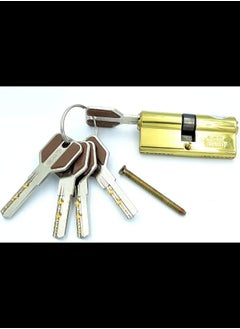 Buy Msvilla lock cylinder ISO9001, 5 computer keys with rubber grip, spanish product for all kinds of door handles (80mm, Gold) in UAE