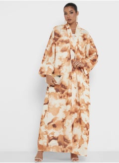 اشتري Printed Open Abaya في الامارات