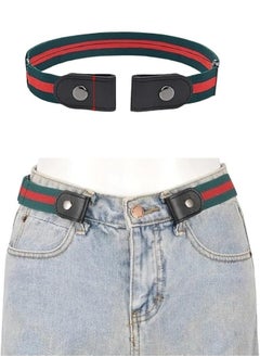 اشتري Elastic Belt Without Buckle, Comfortable Elastic Belt for Women/Men for Jeans - Random Color في مصر