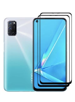 اشتري 2 Pieces Tempered Glass Screen Protector 5D Designed For Oppo A92 Full Glue Edge to Edge Full Screen Coverage And Bubble Free في الامارات