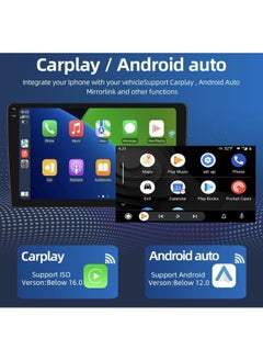 اشتري 9 inch Android Car Radio 2K Full Touch Screen With Apple Carplay Android Auto Wireless 4G WiFi With 360D Camera Built-in 1080P Cameras Included Fast Interface  9  4 32GB 2K 360D في الامارات