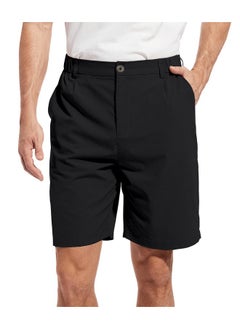 Buy Men'S 9" Inseam Golf Outdoor Flat Front Shorts Casual Work Dress Shorts Quick Dry Athletic Shorts With 5 Pockets Black36 in Saudi Arabia