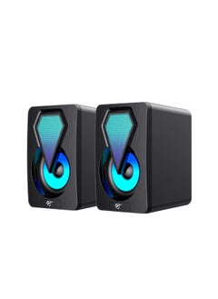 Buy RGB Computer Speakers, USB Speakers with Dual Drivers, Compatible with Windows and Mac in Saudi Arabia