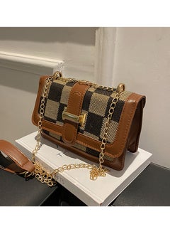 اشتري Women's Checkered Handbag Shoulder Crossbody Chain Bag في السعودية